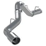 4" DPF-Back Exhaust (S6059AL), Single Side Exit, Tour Profile, Armor Lite