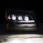 AlphaRex 880254 03-06 Chevrolet Silverado/02-06 Avalanche (without body cladding) NOVA-Series LED Projector Headlights Alpha-Black - Image 6