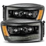 AlphaRex 880533 06-08 Dodge Ram LUXX-Series LED Projector Headlights Alpha-Black