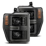 AlphaRex 880313 08-10 Ford Super Duty/Excursion LUXX-Series LED Projector Headlights Alpha-Black