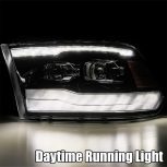AlphaRex 880593 09-18 Ram Truck MK II PRO-Series Halogen Projector Headlights Jet Black - Image 4