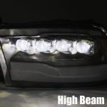 Alpha Rex 880541 09-18 Ram Truck NOVA-Series LED Projector Headlights Alpha-Black - Image 6