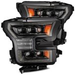 AlphaRex 880163 15-17 Ford F150 / 17-20 F150 Raptor NOVA-Series LED Projector Headlights Alpha-Black
