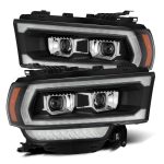 AlphaRex LUXX-Series LED Projector Headlights Black (880550) fits 2019-2024 Cummins 6.7L