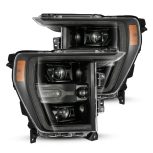 AlphaRex 880169 21-23 Ford F150 / 21-23 Ford F150 Raptor LUXX-Series LED Projector Headlights Alpha-Black