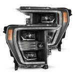 AlphaRex 880293 21-23 Ford F150 PRO-Series Halogen Projector Headlights Black