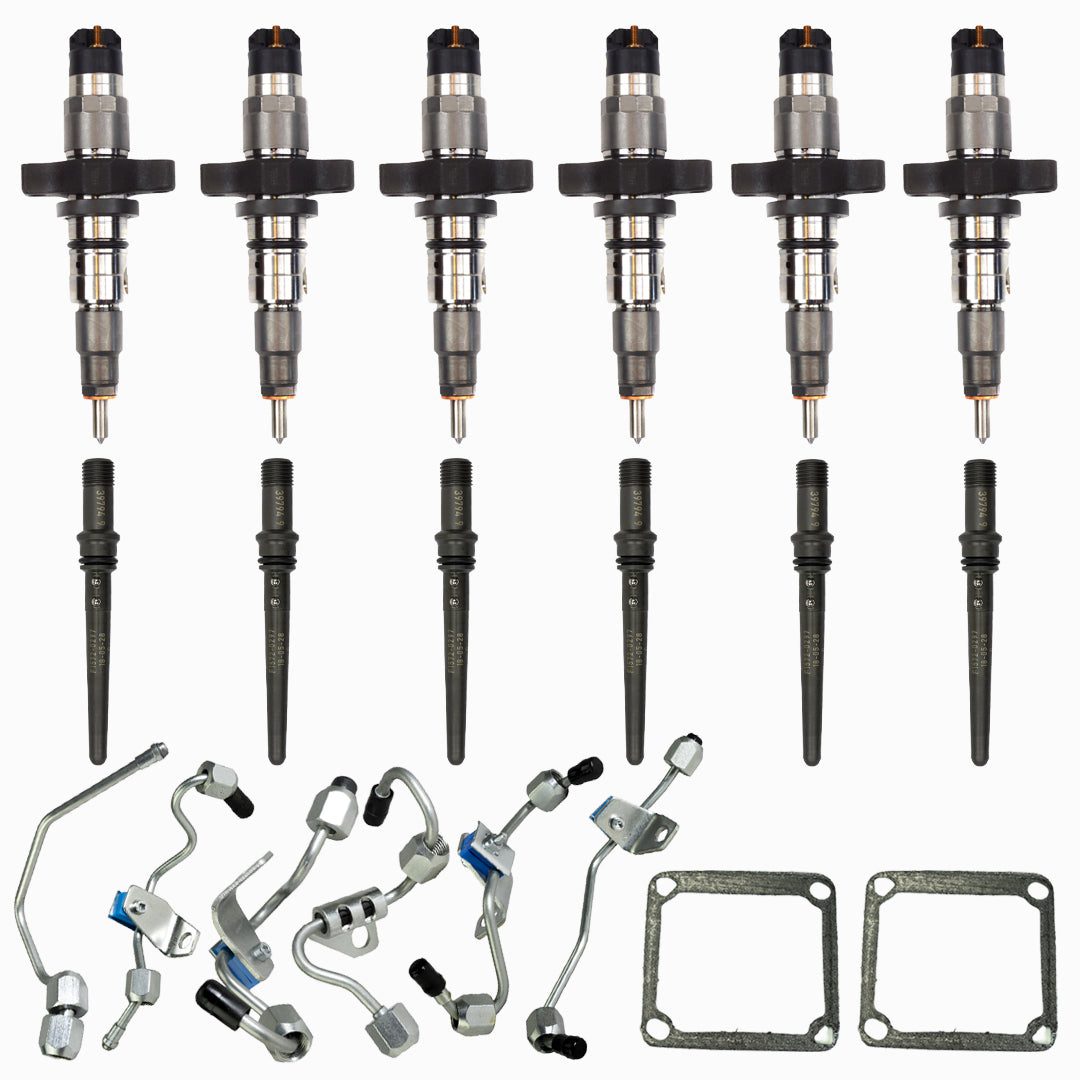 II Reman Stock 5.9L 2003-04 Injector Pack w Connecting Tubes Fuel Lines (214601) - Image 1