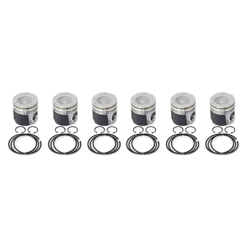 Dodge 1st Gen 12 Valve Mahle Piston .040 Oversized Coated Champ. Fly Cut W Rings Wristpins and Clips (PDM-03523FCC.040) - Image 1