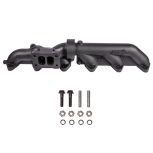 Pulse Flow Exhaust Manifold Kit Fits 2003-2007 5.9L Cummins 2-Pc T3 With Turbo Flange Hardware ATS - Image 5