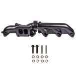 Pulse Flow Exhaust Manifold Kit Fits 2003-2007 5.9L Cummins 2-Pc T3 With Turbo Flange Hardware ATS