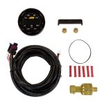 AEM X-Series Fluid Pressure Gauge Kit (30-0307) 0-150psi/0-10bar - Black Bezel and Black Faceplate