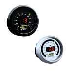 AEM 30-35PSI Boost Display Gauge, 30-4406, Black and Silver Bezel - Black and White Faceplate