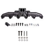 Pulse Flow Exhaust Manifold Kit Fits 94-Early 1998 5.9L Cummins 3-Pc T3 With Turbo Flange Hardware ATS - Image 5