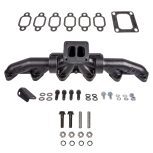 Pulse Flow Exhaust Manifold Kit Fits 94-Early 1998 5.9L Cummins 3-Pc T3 With Turbo Flange Hardware ATS - Image 10