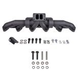 Pulse Flow Exhaust Manifold Kit Fits 94-Early 1998 5.9L Cummins 3-Pc T3 With Turbo Flange Hardware ATS - Image 7