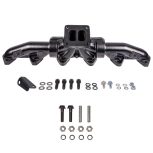 Pulse Flow Exhaust Manifold Kit Fits 94-Early 1998 5.9L Cummins 3-Pc T3 With Turbo Flange Hardware ATS - Image 8