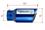 Sinister Diesel Dual Wall Exhaust Tip w/angle Cut 5"-7" Blue (SDETAC57BLU) Universal - Image 2