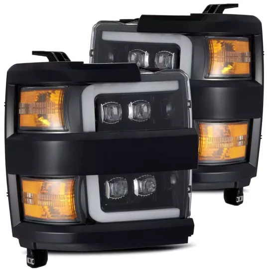 AlphaRex 880229 NOVA series LED projector headlights jet black Duramax