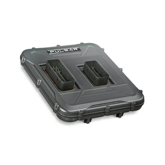The Edge Pulsar V3 performance module increases horsepower, torque, and throttle response for 2017–2023 L5P Duramax trucks. The plug-and-play module installs quickly and allows on-the-fly power adjustments using factory steering wheel controls. Drivers can gain up to 136 horsepower and 293 lb-ft of torque at the wheels. The system also supports tire size calibration, TPMS adjustments, and transmission relearn features. It pairs with the Insight CTS3 monitor for advanced engine monitoring.