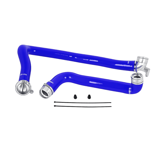 Mishimoto coolant hose blue for 6.7 Powerstroke silicone cooling upgrade