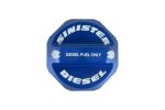Sinister Diesel Fuel Cap -Blue- (SDFFC080120) for 2008-2020 Powerstroke 6.4L / 6.7L - Image 2