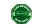 Sinister Diesel Fuel Cap -Green- (SDFFC080120GRN) for 2008-2020 Powerstroke 6.4L / 6.7L - Image 2