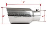 Sinister Diesel Polished 304 Stainless Steel Exhaust Tip 4" to 6" (SD46POL) Universal - Image 2