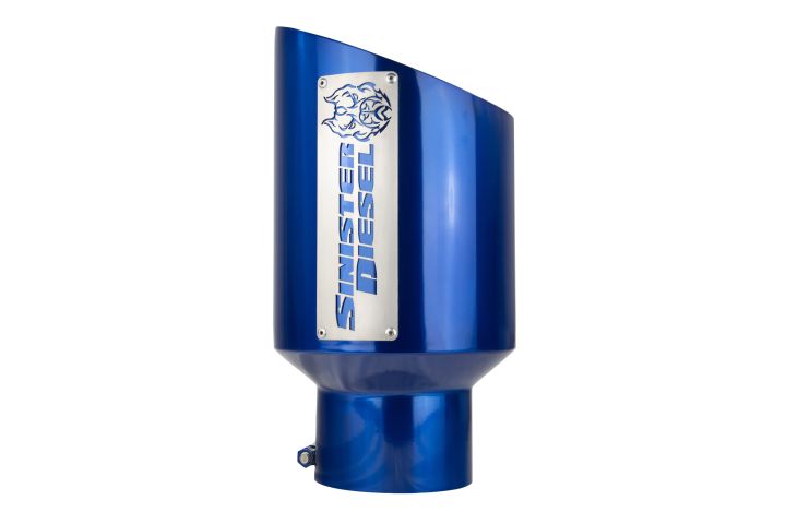 DSC3017_720x480 Sinister Diesel Dual Wall Exhaust Tip w/angle Cut 5"-8" Blue (SDETAC58BLU) Universal - Image 1