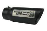 Sinister Diesel Dual Wall Exhaust Tip w/angle Cut 5"-6" Black (SDETAC56B) Universal - Image 3