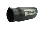 Sinister Diesel Dual Wall Exhaust Tip w/angle Cut 5"-6" Black (SDETAC56B) Universal - Image 4