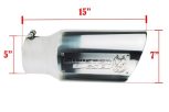 Sinister Diesel Dual Wall Exhaust Tip w/angle Cut 5"-7" Chrome (SDETAC57P) Universal - Image 2