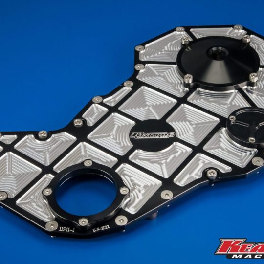 billet timing cover black anodized pocketed for Cummins 12 valve P pump engine