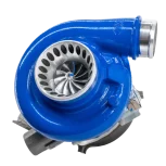 KC Turbo KC300x Stage 1 Turbo 63/70 - .84 A/R - Royal Blue Finish (300715-Blu) For 1994-1998 Powerstroke 7.3L OBS