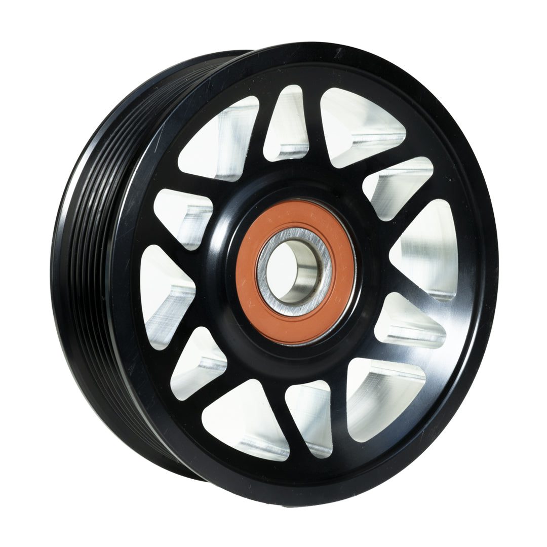 Common Rail Cummins 4.5 Billet Idler Pulley Black Anodized (24FC13) - Image 1