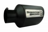 Sinister Diesel Dual Wall Exhaust Tip w/angle Cut 4"-8" Black (SDETAC48B) Universal - Image 4