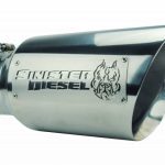 Sinister Diesel Dual Wall Exhaust Tip w/angle Cut 5"-7" Chrome (SDETAC57P) Universal