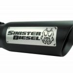 Sinister Diesel Dual Wall Exhaust Tip w/angle Cut 4"-5" Black (SDETAC45B) Universal