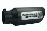 Sinister Diesel Dual Wall Exhaust Tip w/angle Cut 4"-6" Black (SDETAC46B) Universal - Image 3