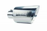 Sinister Diesel Dual Wall Exhaust Tip w/angle Cut 4"-8" Chrome (SDETAC48P) Universal