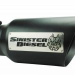 Sinister Diesel Dual Wall Exhaust Tip w/angle Cut 5"-7" Black (SDETAC57B) Universal