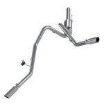 3"/2.5" Cat-Back Exhaust (S5204AL), Dual Side Exit, Tour Profile, Armor Lite