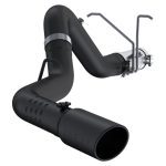 4" DPF-Back Exhaust (S6032BLK), Armor BLK, Tour Profile, Single Side Exit, Black Tip