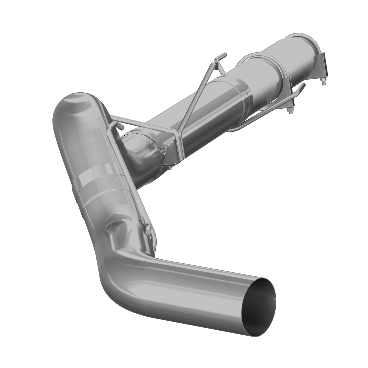 S61180PLM__20131 MBRP 5" Cat-Back Exhaust Single Side Exit, Race Profile, (600 610) Aluminized Steel - No Muffler (S61180PLM) 2004-2007 Cummins 5.9L - Image 1