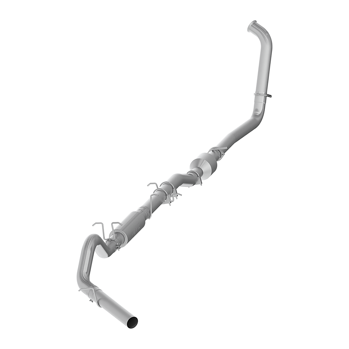 S6206P__02817 MBRP 4" Turbo-Back Exhaust Single Side Exit, Race Profile (S6206P) for 2003-2007 Powerstroke 6.0L EC / CC - Image 1