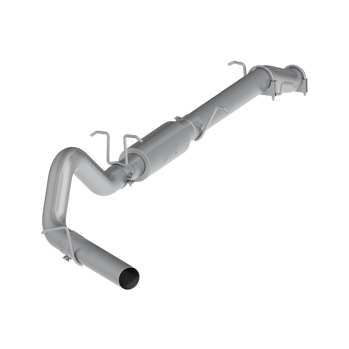 S6208P__36425 MBRP 4" Cat Back, Single Side (Stock Cat) Exit (S6208P) for 2003-2007 Powerstroke 6.0L EC/CC - Image 1