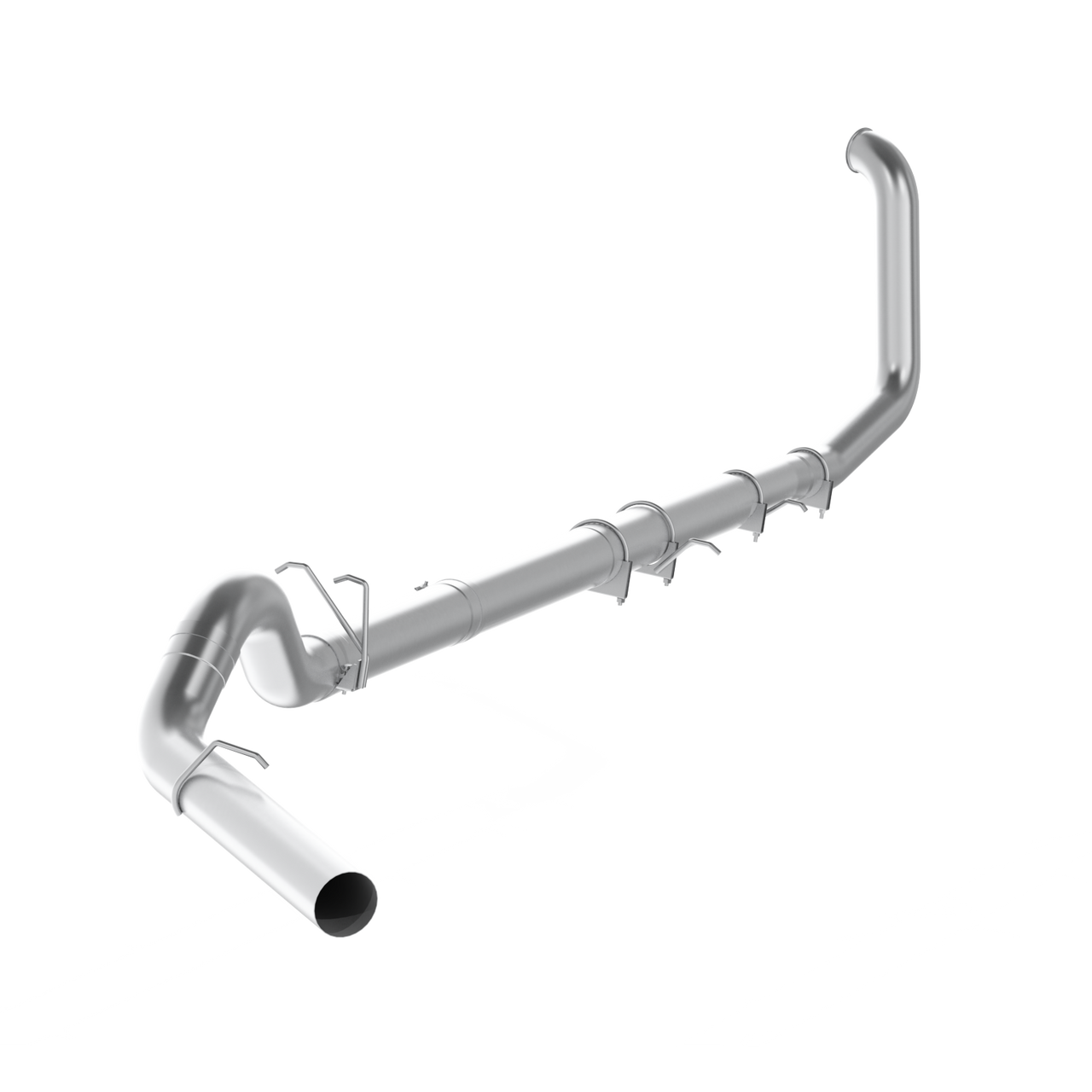 S62220PLM__63128 MBRP 5" Turbo Back, Single Side Exit, No Muffler, Aluminized Steel (S62220PLM) for 1993-2003 Powerstroke 7.3L -All Models - Image 1