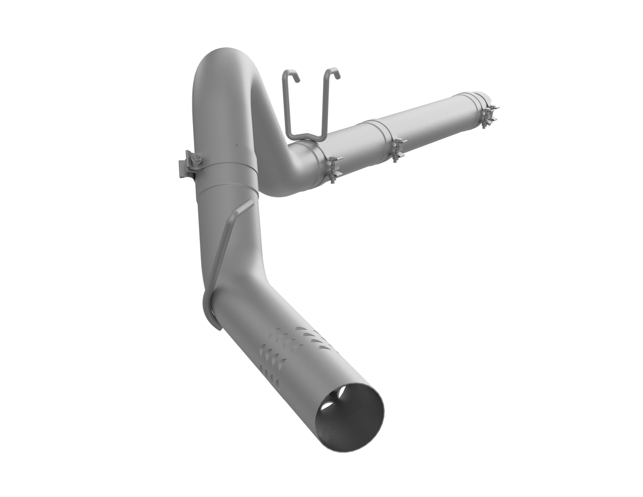 S6242SLM__36028 MBRP 4" Filter Back, Single, No Muffler, T409 (S6242SLM) for 2008-2010 Powerstroke 6.4L - Image 1