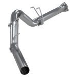 4"  DPF-Back Exhaust (S6287PLM), Single Side Exit, Tour Profile, Armor Lite