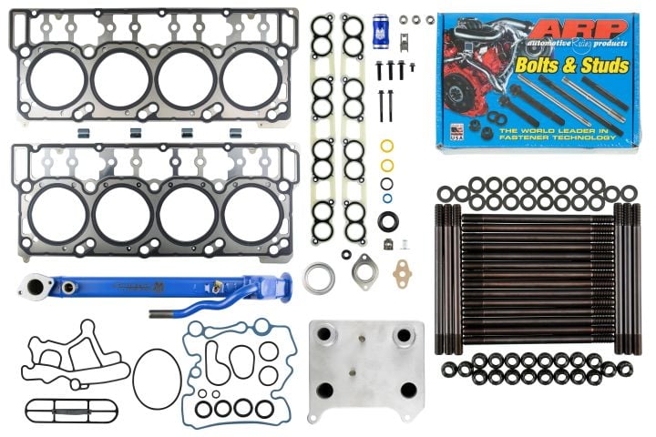SD-CS-6.0-SC-BLUE-18-v3_2_720x480 Sinister Diesel Complete Solution Kit (SDCS60SCBLUE20) for 2003-2007 Powerstroke 6.0L w/20mm Head Gaskets - Image 1