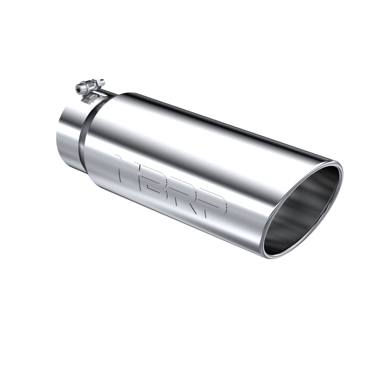 T5125_0-BKSJ__39314 MBRP 5" Inlet Exhaust Tip (T5125) Single Wall, Rolled Angle Cut, T304 Stainless Steel - Image 1